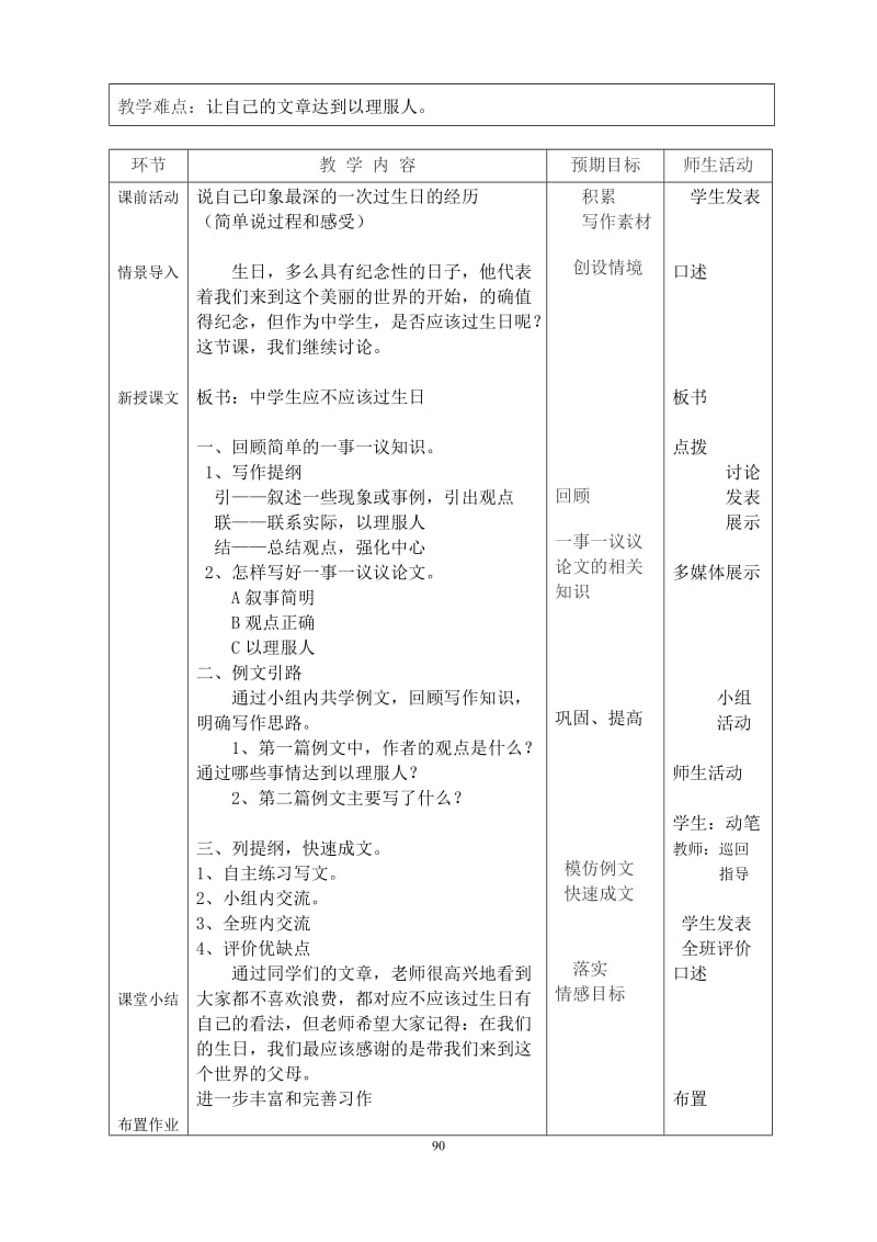 2019年金英玉：中学生应不应该过生日作文指导课精品教育.doc_第2页