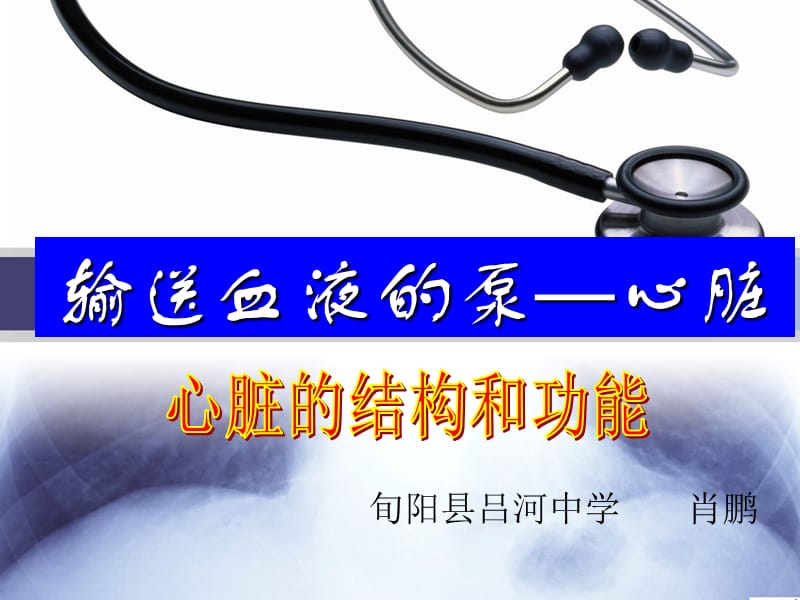 2019年输送血液的泵——心脏完整版肖鹏精品教育.ppt_第1页