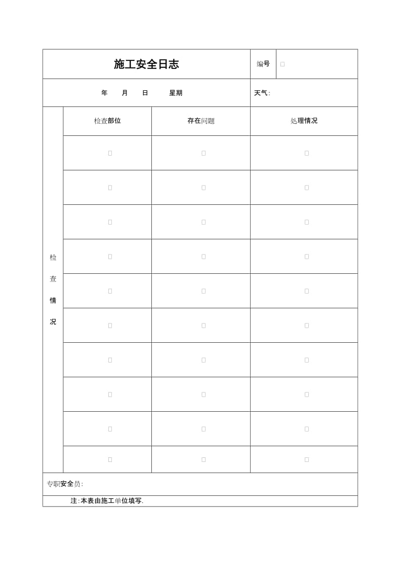 施工安全日志.doc_第1页