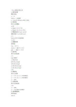 Proe曲线方程大全共106个.doc