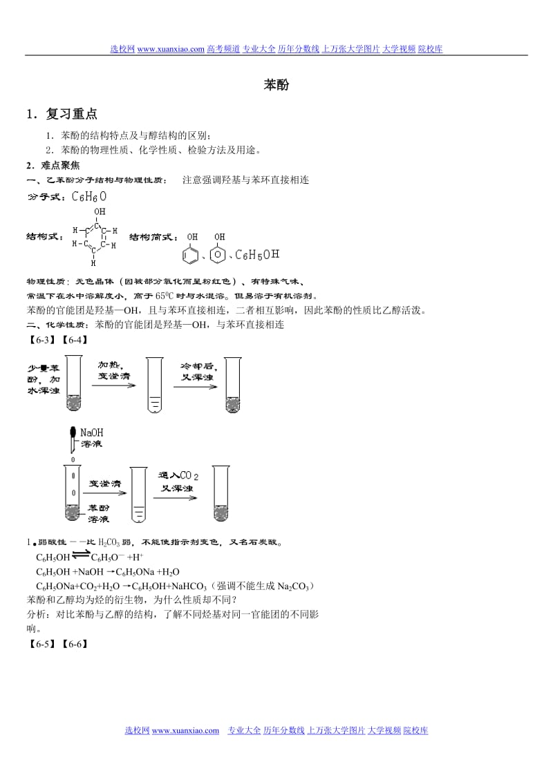 高中化学复习重点之苯酚.doc_第1页