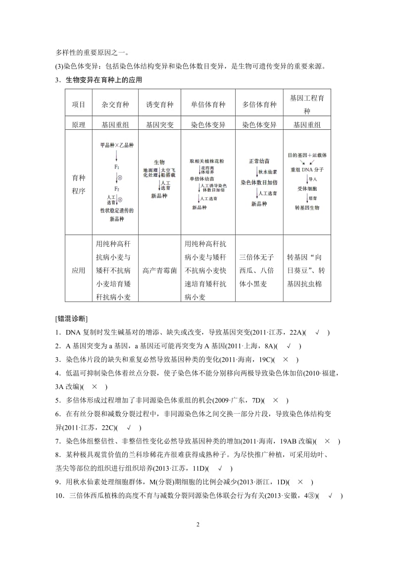 2015版高考生物大二轮专题突破练习专题四第3讲.doc_第2页