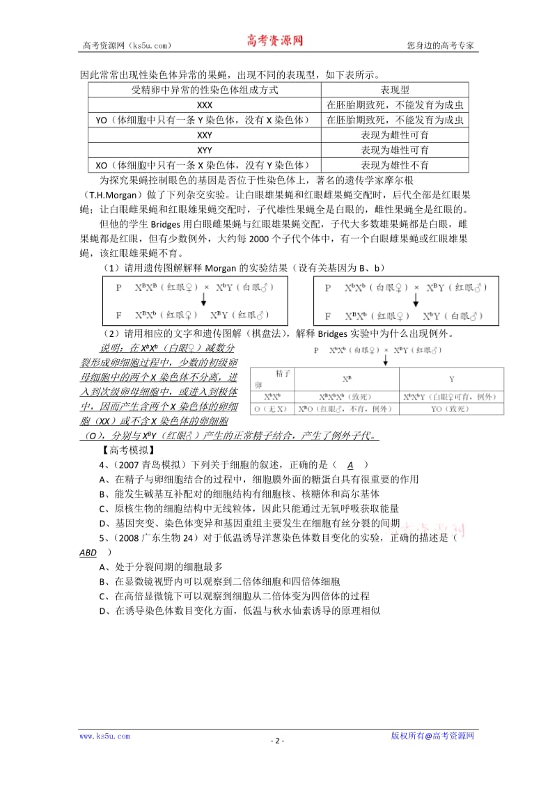 高中生物复习精讲精练课题54：二倍体、多倍体、单倍体的比较及应用.doc_第2页