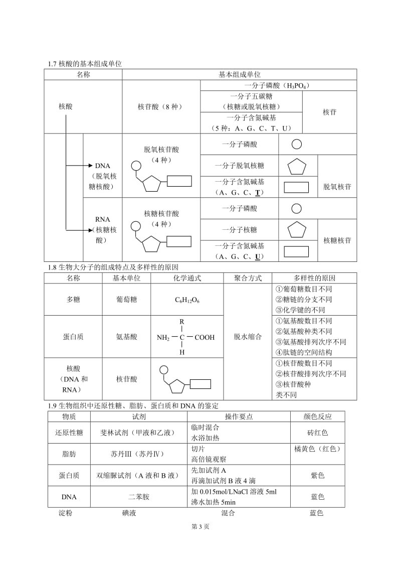 2014年高三第二轮复习生物知识结构网络高中生物知识点总结.doc_第3页