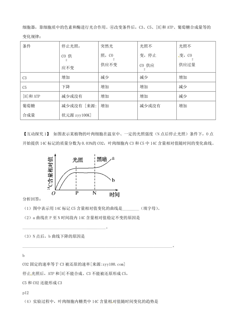 2011高三生物二轮复习：专题2细胞代谢2光合作用和细胞呼吸.doc_第2页