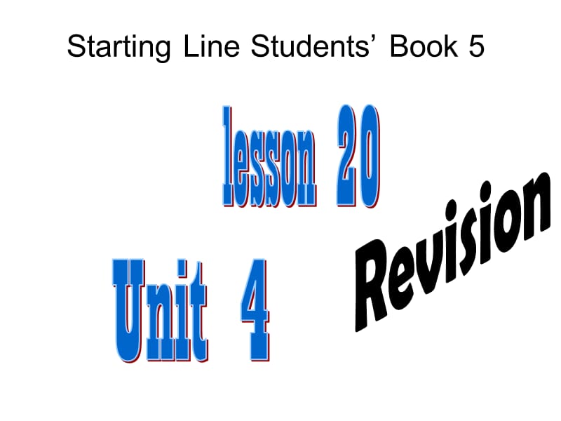 人教新起点英语三上Unit4Revisionlesson20课件.ppt_第1页