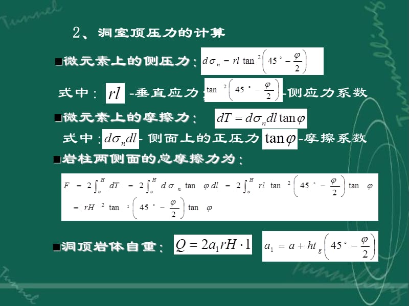 压力计算浅埋传递应力岩柱重量计算法深埋自然冒.ppt_第3页