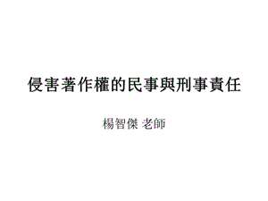 侵害着作权的民事与刑事责任.ppt