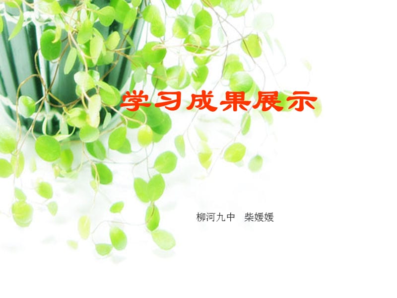 学习成果展示.ppt_第1页