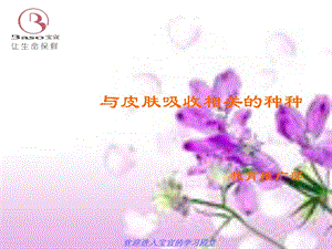 与皮肤吸收相关种种.ppt