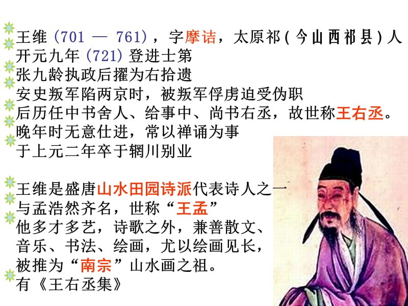 王维诗四首王维.ppt_第2页