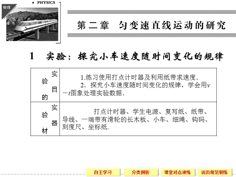 探究小车速度随时间变化的规律.ppt_第1页