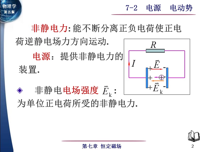 非静电力能不断分离正负电荷使正电荷逆静电场力方向运动.ppt_第2页