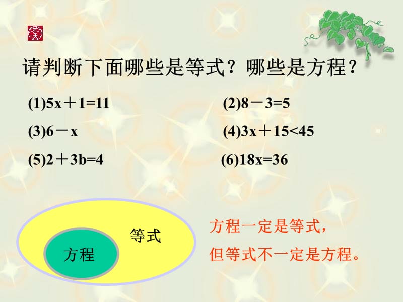 请判断下面哪些是等式哪些是方程.ppt_第2页