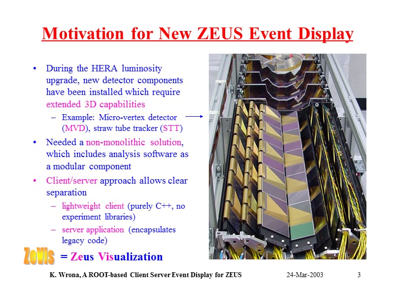 A ROOT-Based Client-Server Event Display for ZEUS一根基于客户机服务器的事件显示为宙斯.ppt_第3页