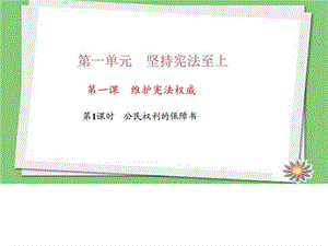 2018部编人教版八年级道德与法治下册第一课 维护宪法权.ppt