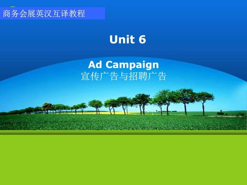 unit 6 Ad Campaign 宣传广告与招聘广告.ppt_第1页