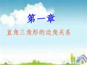 2015-2016学年九年级下第一章《直角三角形的边角关系》(1).ppt