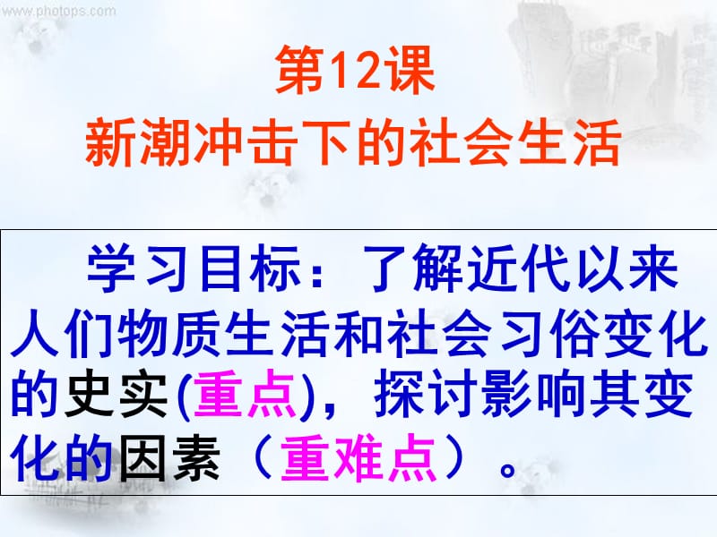 12新潮冲击下的社会生活.ppt_第1页