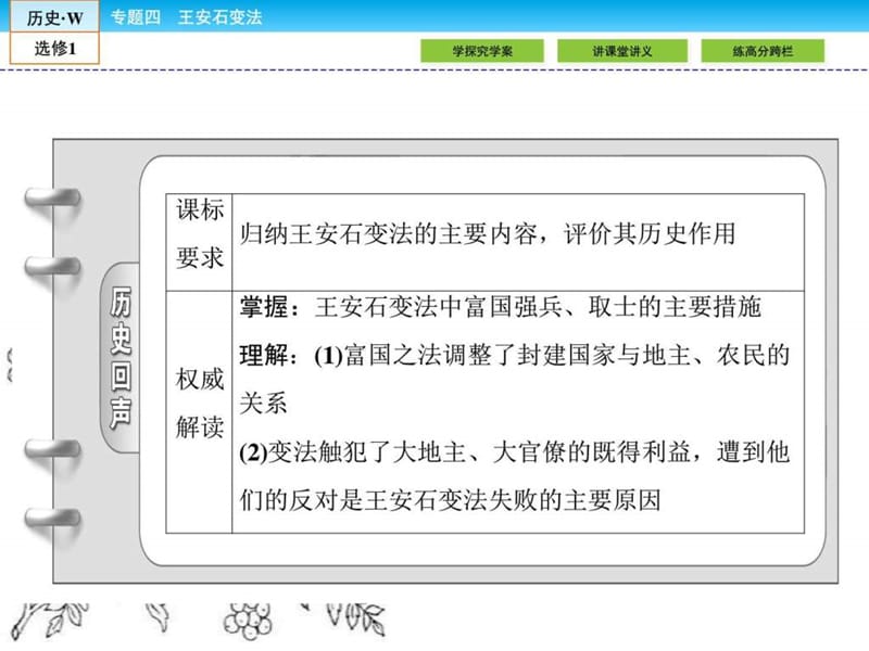 2016-2017学年(人民版)高中历史选修1课件4.2王安石变.ppt_第3页