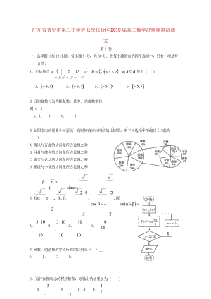 广东省普宁市第二中学等七校联合体2019届高三数学冲刺模拟试题文2019052802114.wps