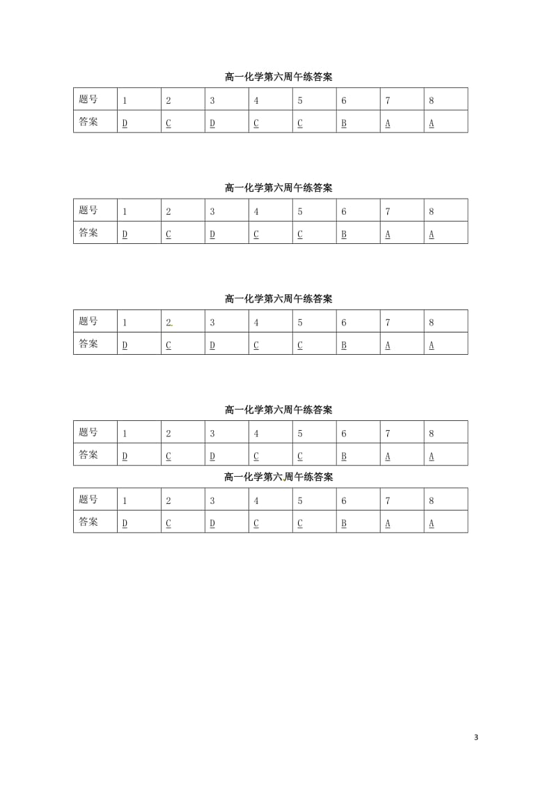 广东省肇庆市高中化学第六周午练新人教版必修220170724225.doc_第3页