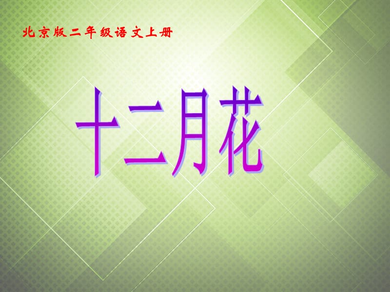 二年级语文上册 十二月花 3课件 北京版.ppt_第1页