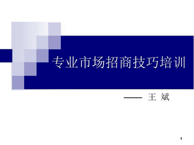 专业市场招商技巧培训.ppt_第1页