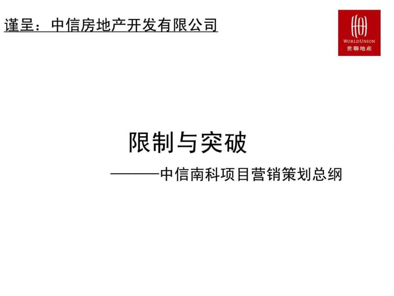 中信南科项目营销策略总纲.ppt_第1页