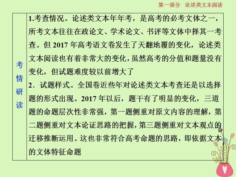 2019高考语文一轮总复习第一部分论述类文本阅读课件.ppt_第3页