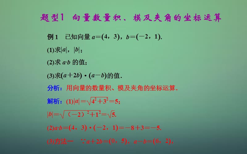 2015-2016学年高中数学 2.4.2平面向量数量积的坐标表示、模、夹角课件 新人教A版必修.ppt_第3页