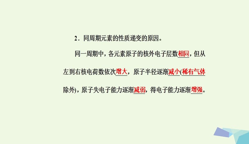 2017_2018年高三化学第五章专题十一元素周期律元素周期表考点2同周期同主族元素性质递变规律课件2017080229.ppt_第3页