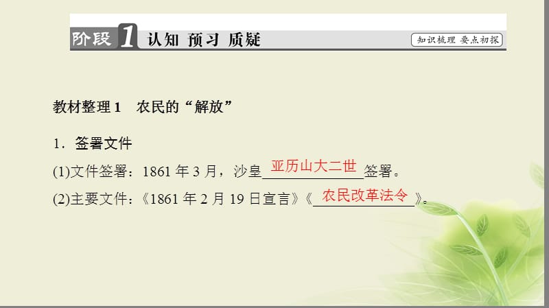 2017_2018学年高中历史专题七俄国农奴制改革二自上而下的改革课件人民版选修.ppt_第3页