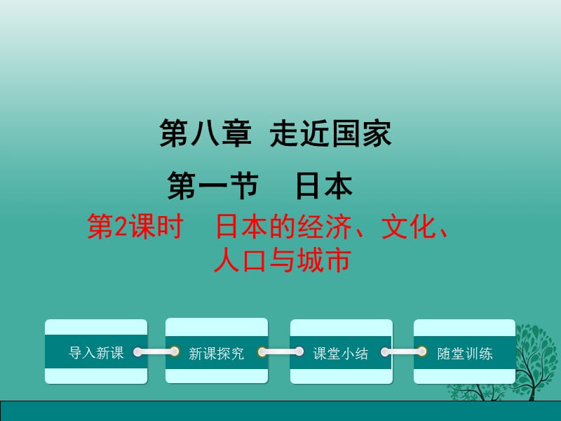 2017春七年级地理下册 第八章 第一节 日本（第2课时 日本的经济、文化、人口与城市）课件 （新版）湘教版.ppt_第1页