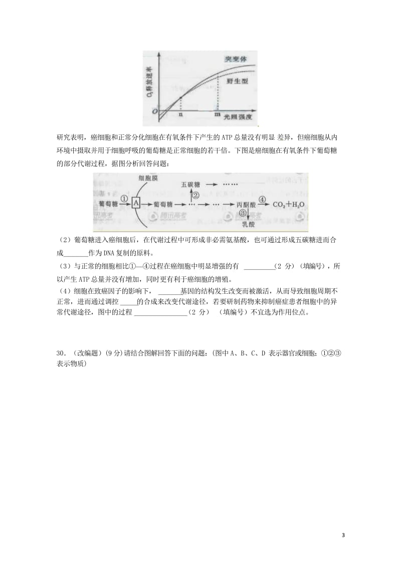 湖南省涟源市2017届高三生物第十二次月考试题201708080351.wps_第3页