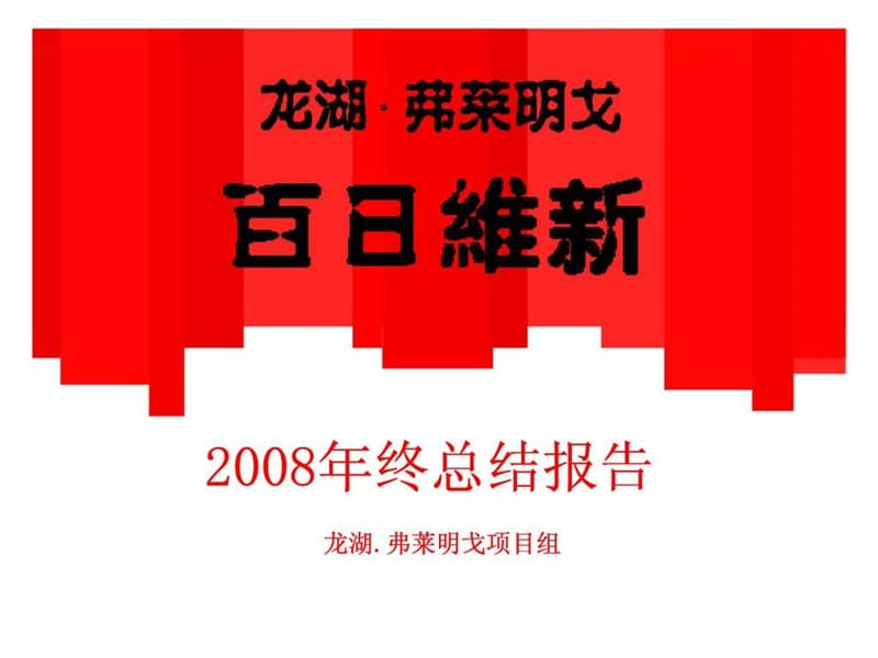 龙湖弗莱明戈2008年终总结报告.ppt_第1页