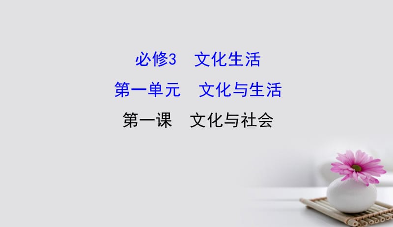 2018年高考政治一轮复习3.1.1文化与社会课件新人教版必修3201709152107.ppt_第1页