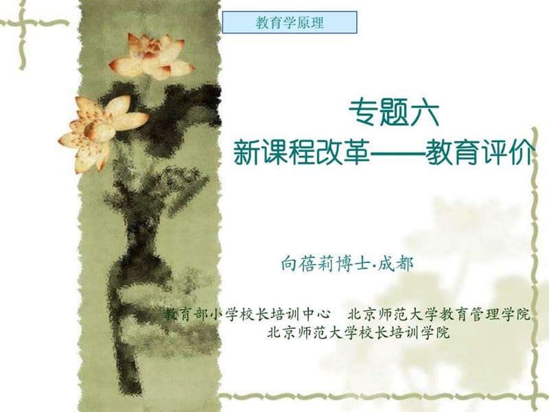 专题六 新课程改革(三)——教育评价.ppt_第1页