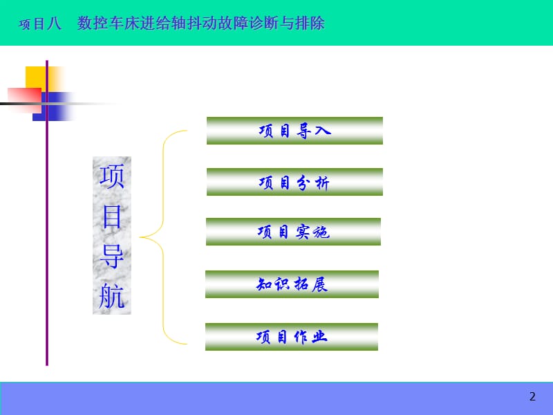 数控机床故障诊断与维修项目8 数控车床进给轴抖动故障诊断与排除.ppt_第2页