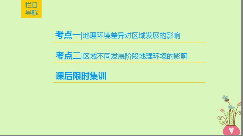 2019版高考地理一轮复习第12章地理环境与区域发展第1节地理环境对区域发展的影响课件新人教版.ppt_第2页