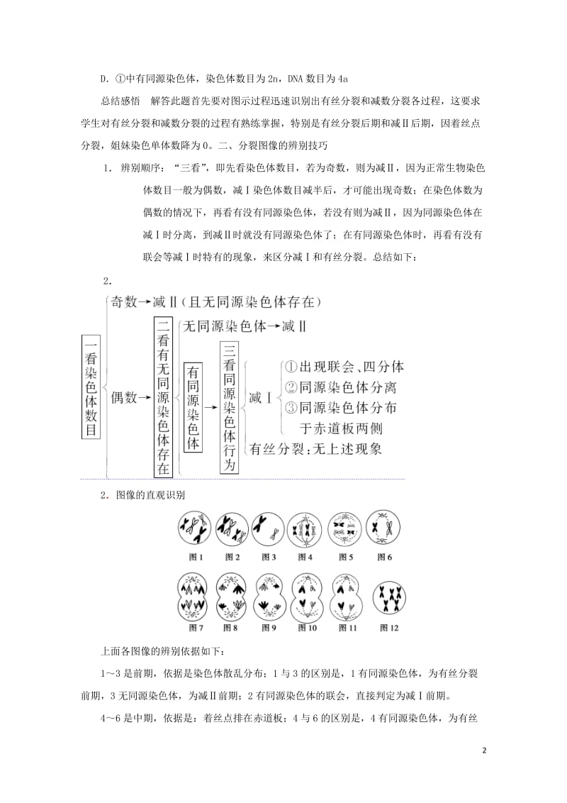 江苏省2017年高中生物暑期作业第5讲细胞分裂的图像识别与曲线分析技巧高考复习适用苏教版201707.doc_第2页