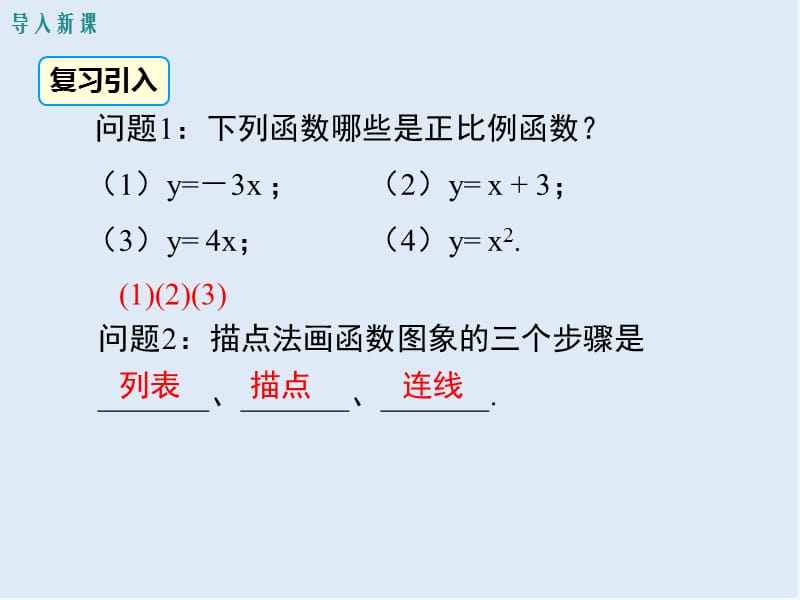 【K12配套】2019春八年级数学下册第十九章一次函数19.2一次函数19.2.1第2课时正比例函数的图象与性质教学课件新版新人教.ppt_第3页