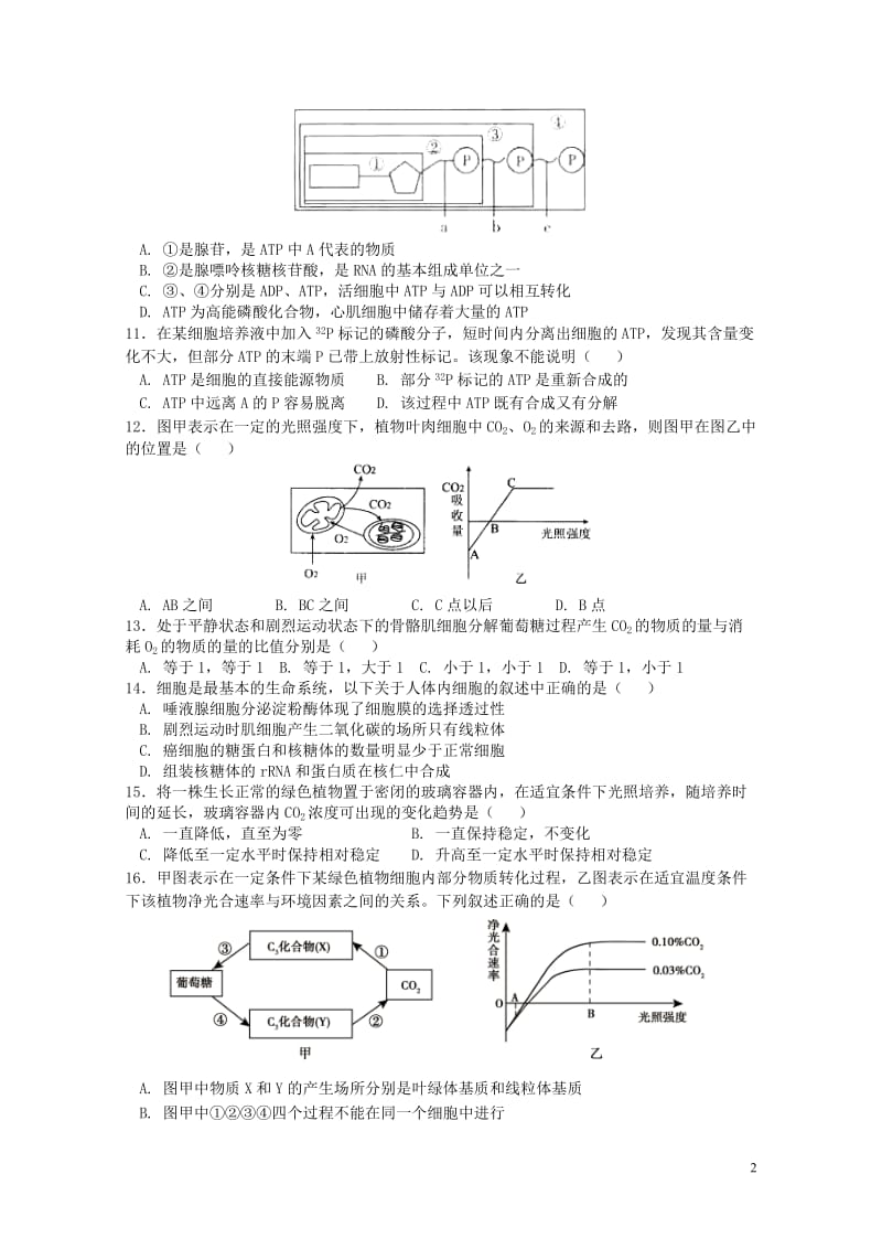 河北省深州市2016_2017学年高一生物下学期期中试题201707130321.doc_第2页