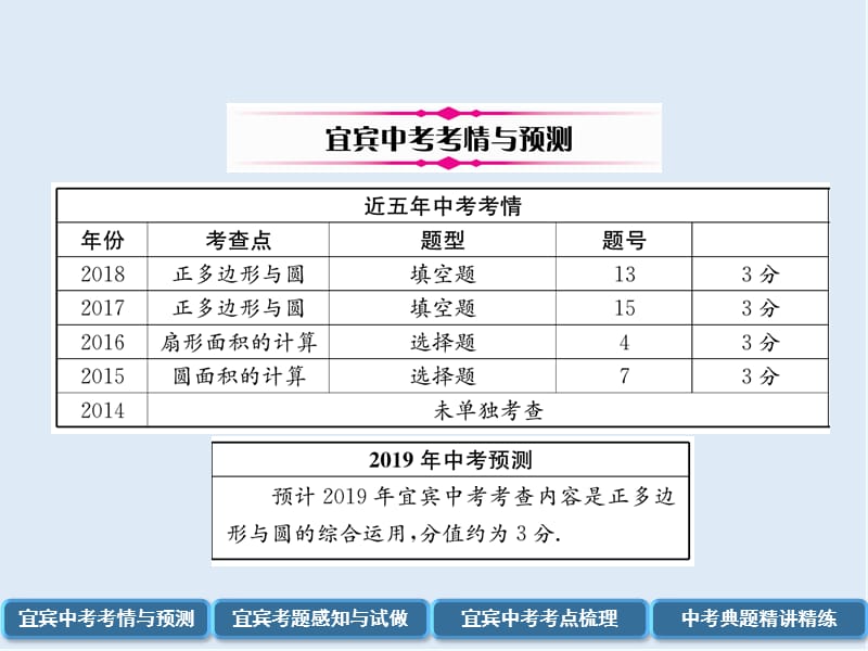 【K12配套】宜宾专版2019年中考数学总复习第一编教材知识梳理篇第8章圆第24讲与圆有关的计算精讲课.ppt_第2页