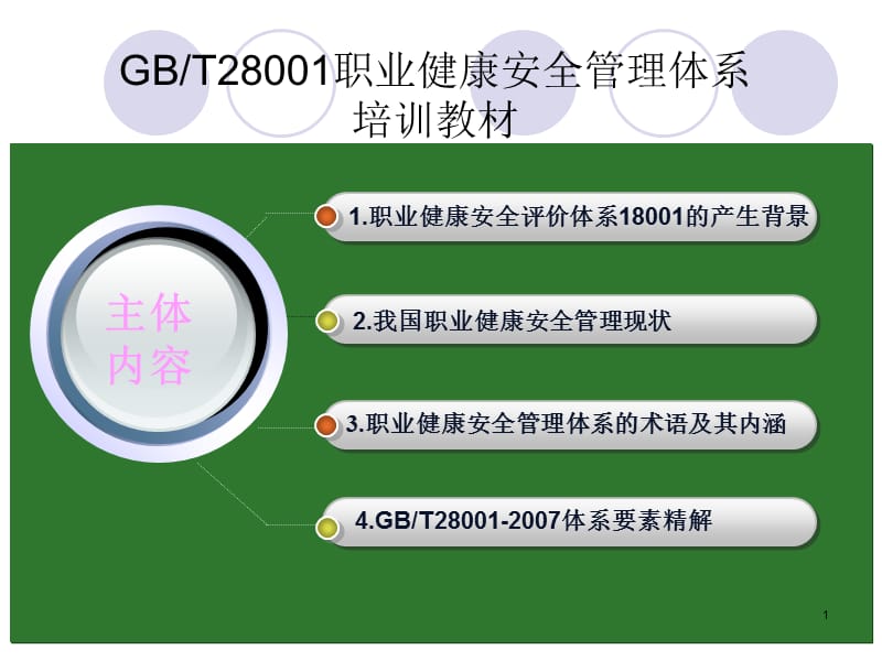 GBT28001职业健康安全管理体系培训教材.ppt_第1页