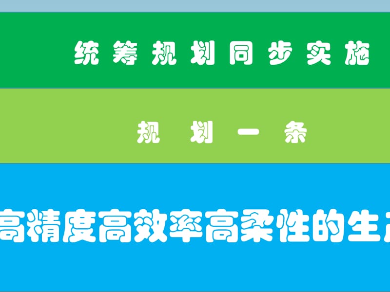 统筹规划同步实施规划一条高精度高效率高柔性的生产线.ppt_第1页