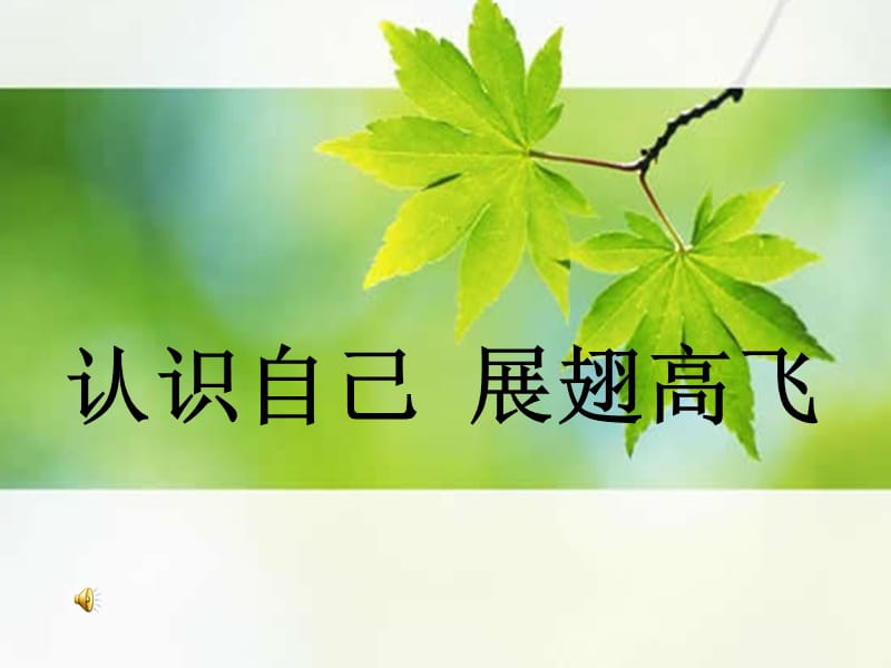 认识自己展翅高飞.ppt_第1页