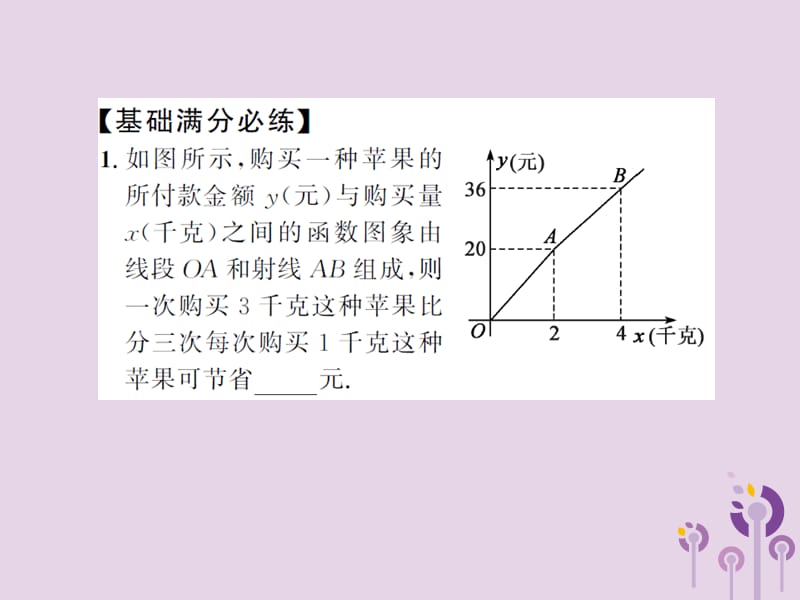 通用2019年中考数学总复习第三章第二节一次函数第2课时一次函数的应用课件.ppt_第3页