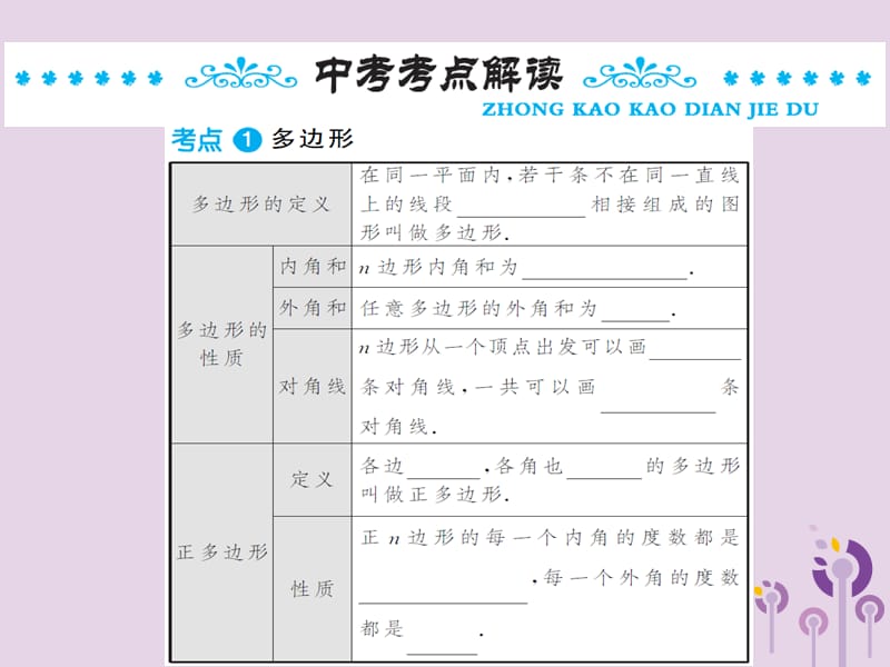 通用2019年中考数学总复习第五章第一节多边形与平行四边形课件.ppt_第2页