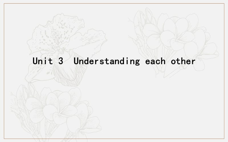 2020版导与练一轮译林英语课件：第一部分　语言知识 选修6 Unit 3　Understanding each other .ppt_第1页